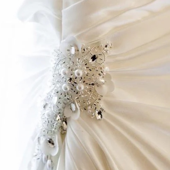 Demetrios Bridal DP228 White Size 20 NWT Corset Mermaid Wedding Dress $1,499 - Picture 3 of 7